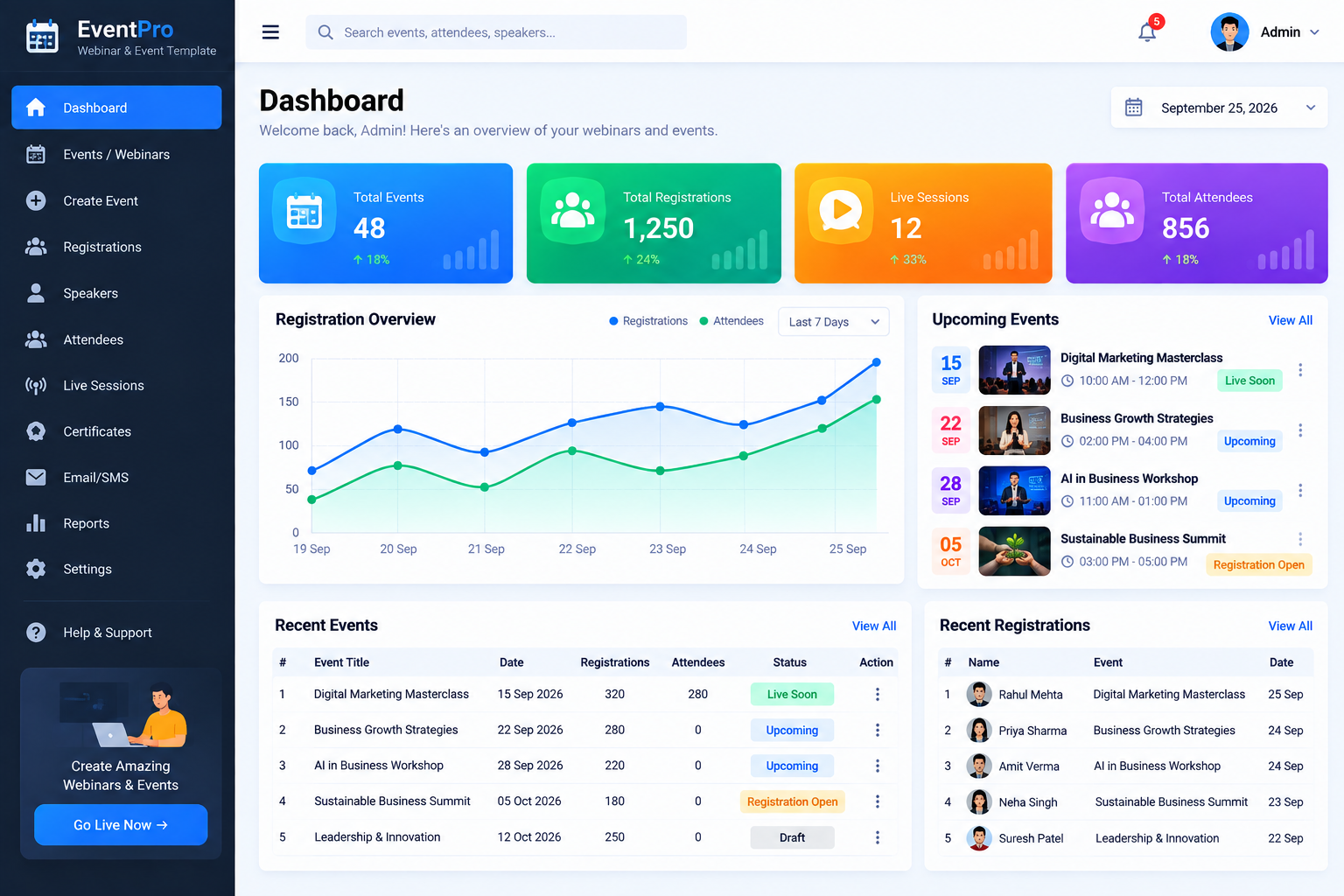 Webinar & Event Template